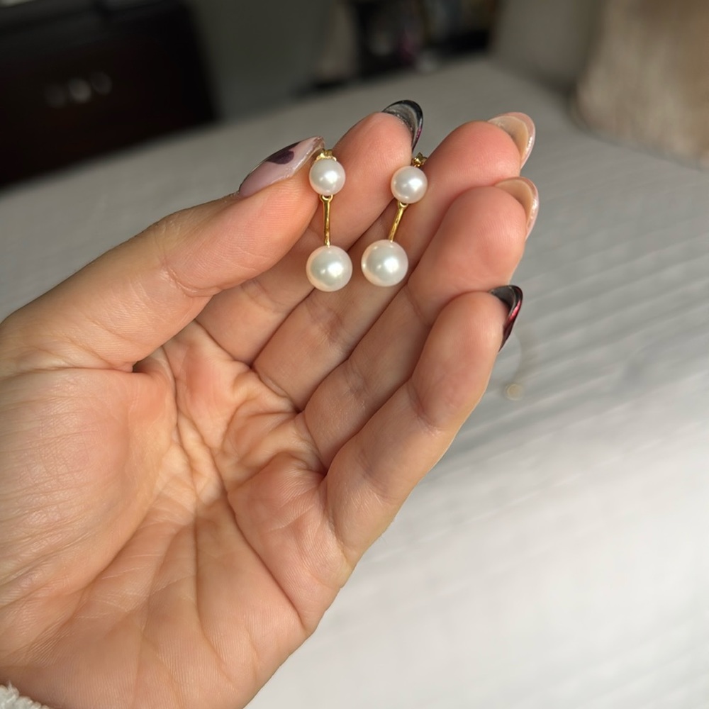 Mejuri Bold Pearl Ear Jacket Studs